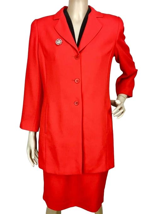 vintage ellen tracy linda allard sexy red wool skirt … gem