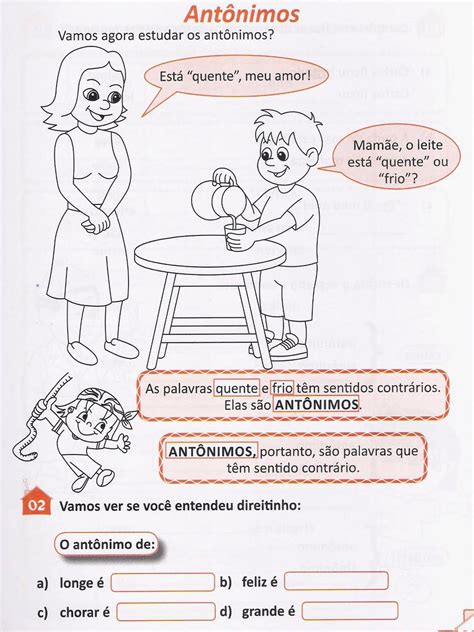 Atividade Antonimo 3 Ano