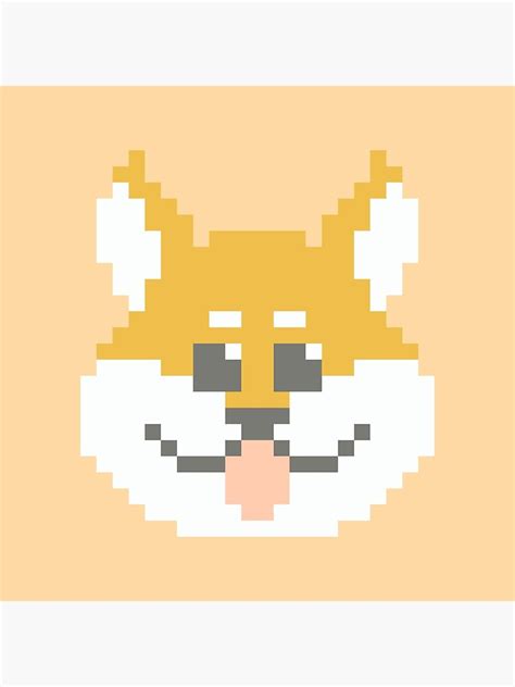 Pixel Art Shiba Inudog Friendly So Cute Mumi99 Poster For Sale By