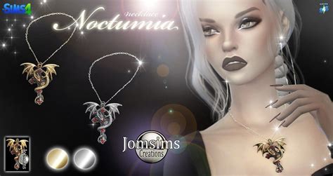 Noctumia Necklace By Jomsims Snake Jewelry Animal Jewelry The Sims