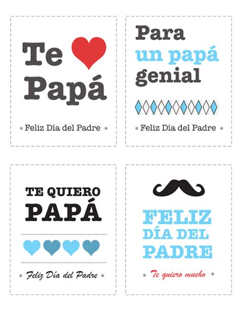 Imprimibles Gratis Para El Día De Padre En Español Todo Bonito