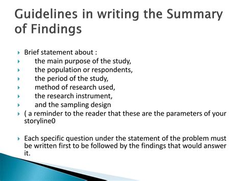 Ppt Summary Of Findings Conclusions And Recommendations Powerpoint