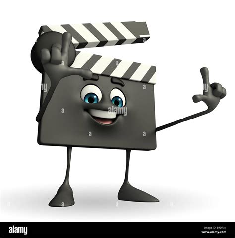 Cartoon Character Of Clapper Board With Director Pose Stock Photo Alamy
