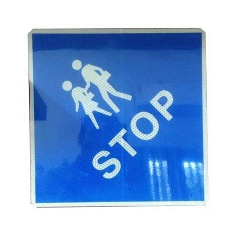 Square Blue Safety Caution Sign Boards Dimension 2 2 Feet At Rs 1800