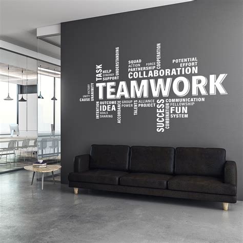 Teamwork Wall Decal Teamwork Decal Office Wall Art Office Etsy Uk