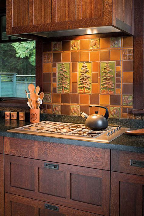 Arts And Crafts Tile Backsplash Gingko Craftsman Tile6 Fireplace Tile