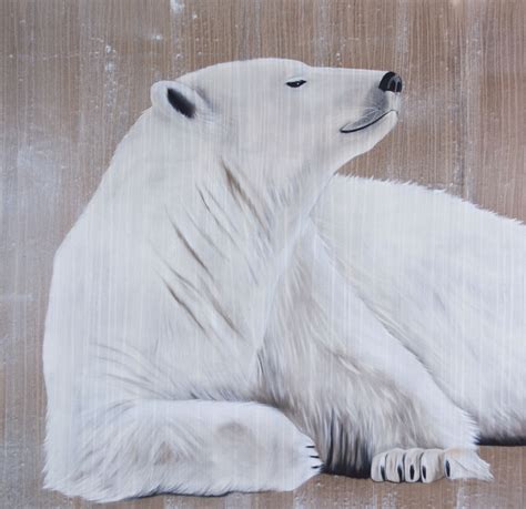 Polar Bear 18 Peinture Animalière Artiste Peintre Animalier