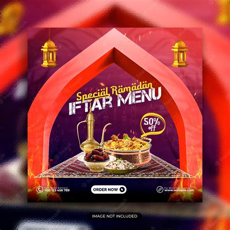 Premium Psd Ramadan Special Menu Social Media Post Design Template