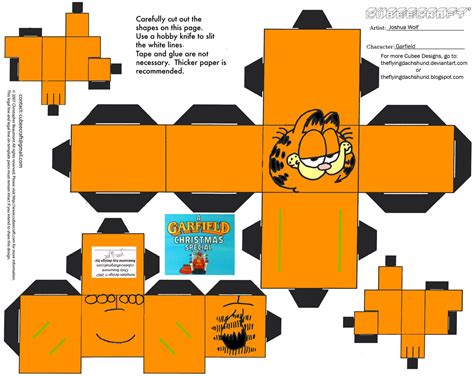 Garfield Cubee Par Theflyingdachshund On Deviantart Paper Toys