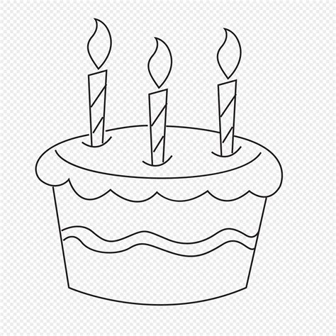 Birthday Cake Simple Drawing Clip Art Library