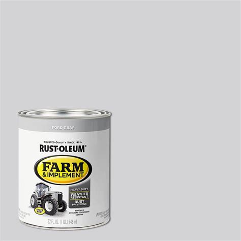Rust Oleum 1 Qt Farm Equipment Ford Gray Enamel Paint 2 Pack 280154