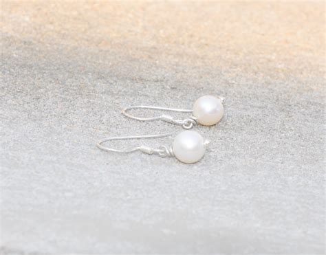 Silver Pearl Dangle Earring For Women Dangle Earring For Etsy