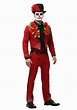 Men's Plus Size Red Day of the Dead Costume