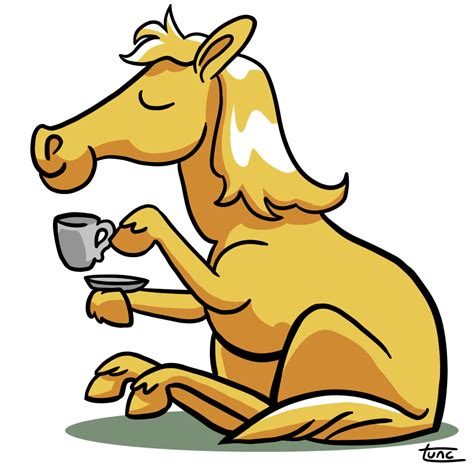 Horse Drinking Tea By Kittyninjafish On Deviantart