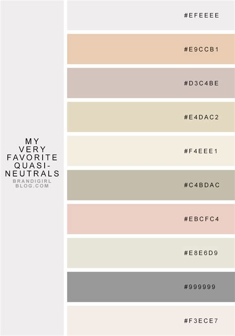 My Very Favorite Quasi Neutrals Color Palette Design Color Schemes Color Palette