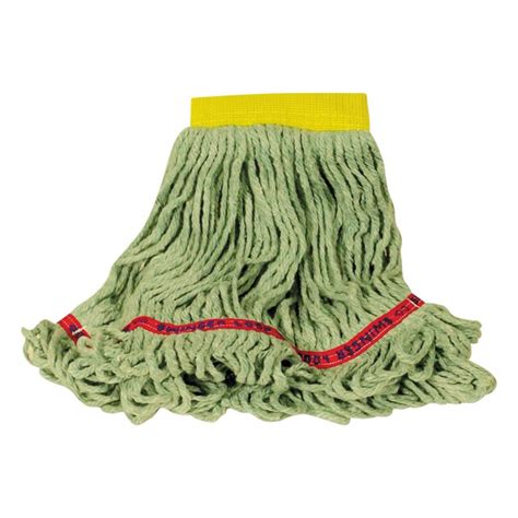 Rubbermaid Commercial Swinger Loop Small Green Cottonsynthetic Wet Mop Heads 6 Count