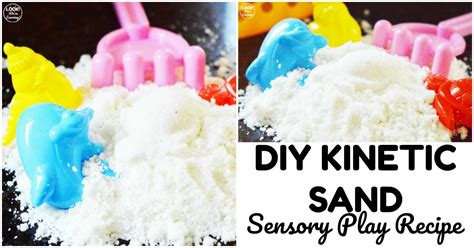 Diy Kinetic Sand Recipe For Kids Look Were Learning
