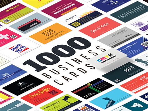 1000 Business Card Templates Pack Free Vectors Ui Download