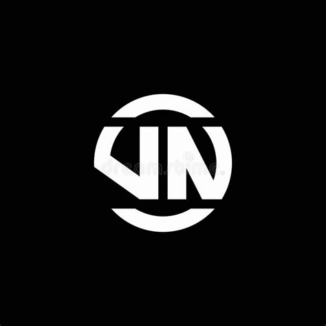 Vn Logo Monogram Isolated On Circle Element Design Template Stock