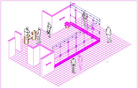 Design And Location Of Door In Isometric View Cadbull