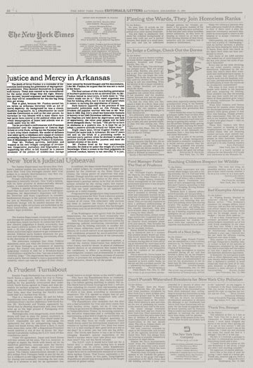 Opinion Justice And Mercy In Arkansas The New York Times