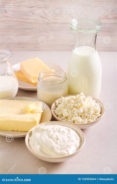 Assorted Dairy Product Stock Photo Image Of Milk Cottage 152992844
