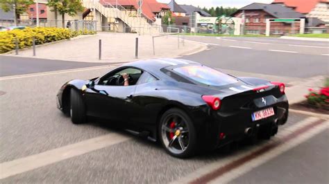 Black Ferrari 458 Speciale Hard Acceleration Lovely Sounds Youtube