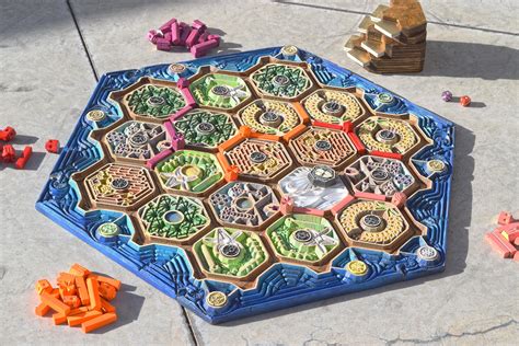 Handmade Wooden Settlers Of Catan Board Game Catan Board Game Catan