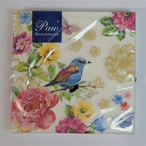 Get it as soon as thu, apr 29. 20 Pck Beautiful Vintage Decorative Paper Napkins Nature Floral Party Occasion | eBay