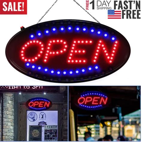 Ultra Bright Led Open Sign Neon Light Animated Motion Flash Business Ad