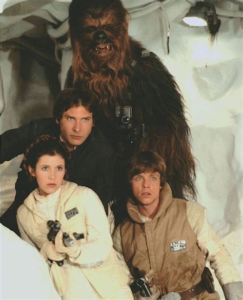 Han Solo Princess Leia Chewbacca And Luke Skywalker On Hoth In The