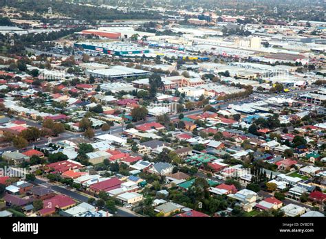 Aerial View Of The Inner Western Suburbs Of Adelaide Australia Stock