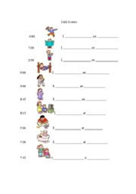 english teaching worksheets present simple routines