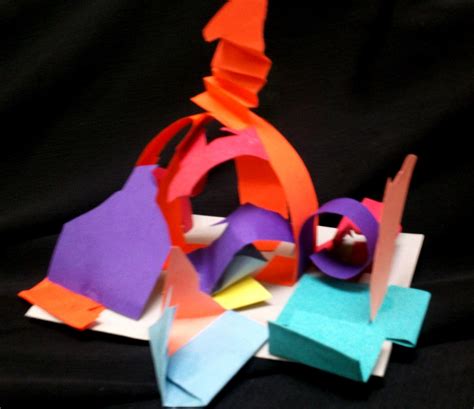 Art With Mr E Abstract 3 D Paper Sculptures 2nd Grade