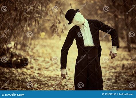 Faceless Horror In A Forest Stock Image Image Of Devilish Maniac 233219153