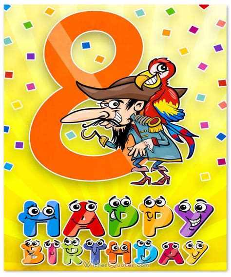 Happy 8th Birthday Wishes For 8 Year Old Boy Or Girl