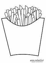 Fries French Coloring sketch template