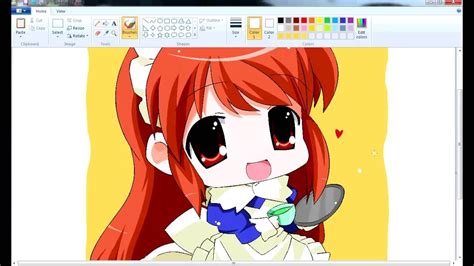 Ms Paint Mouse Speedpaint Drawing Cute Anime Girl