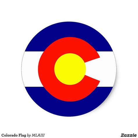Colorado Flag Classic Round Sticker Colorado Flag Round