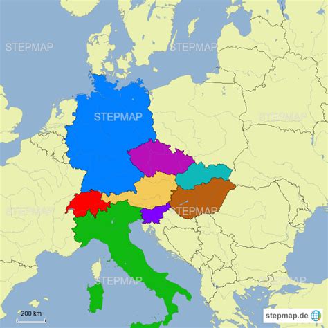 Testen sie unsere interaktive karte von österreich, die. StepMap - Nachbarstaaten von Österreich - Landkarte für ...