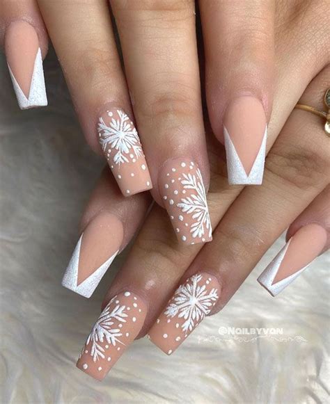 Pretty Festive Nail Colours Designs 2020 Nude Winter Nails