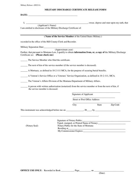 Military Discharge Certificate Release Form Fill Out Sign Online And
