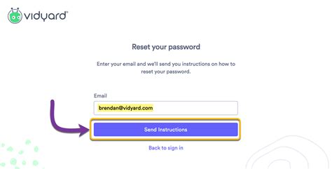 Reset Your Password Vidyard Support