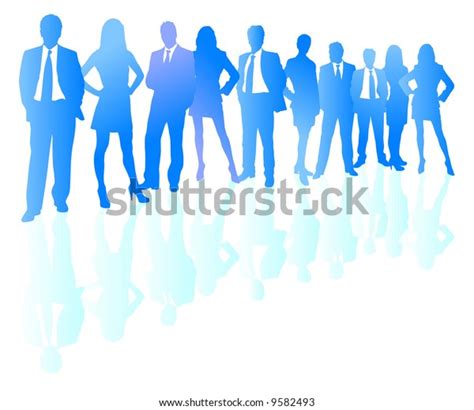 Business People Silhouette Vectors On White Stock Vector Royalty Free