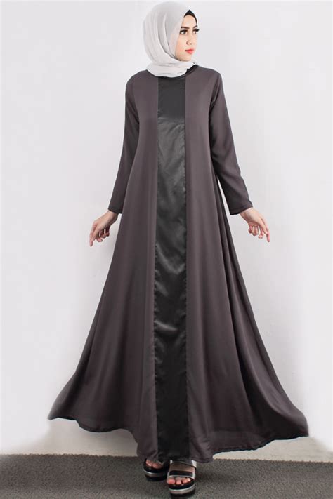 Hi style offered malaysia online shopping. Satin Leather With A-Cut Jubah Dress (Including Shawl ...
