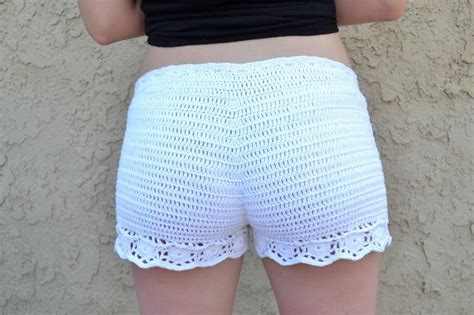Crochet Shorts Bikini Fondos Playa Encubrimiento Moda Verano