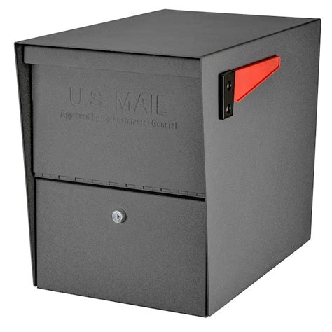 Mail Boss Package Master Extra Large Metal Granite Post Mount Locking