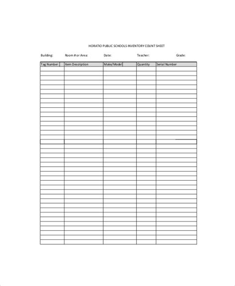 What Is An Inventory Count Sheet Template Free Sample Example