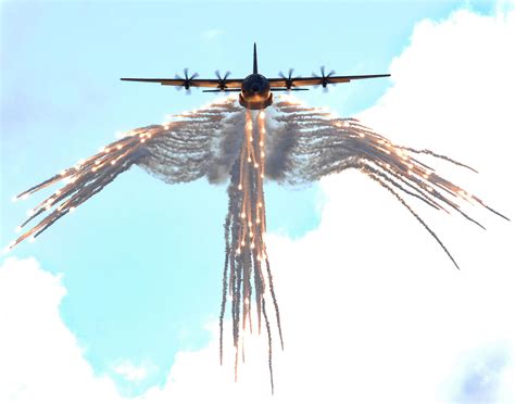 Hercules Flare Drop Aircraft Military Aircraft C 130