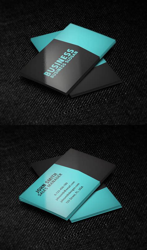 Sleek Business Card Template By Nik1010 On Deviantart